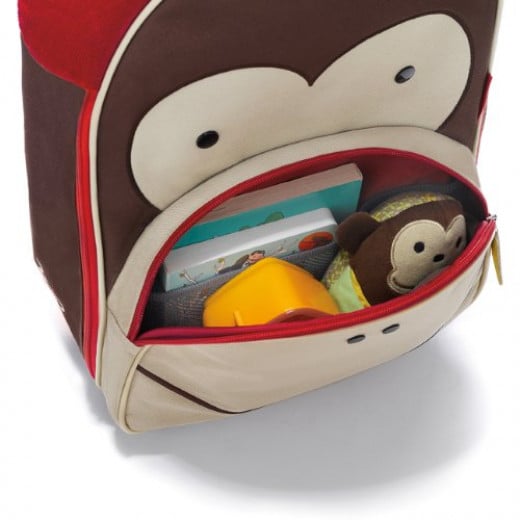 Skip Hop Zoo Little Kid Travel Rolling Luggage Backpack - Monkey
