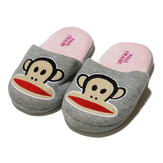 Winter Slippers - Pink Monkey - Small Size