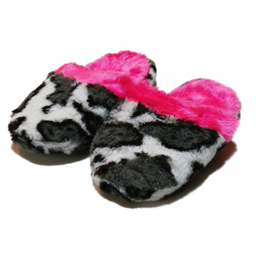 Winter Slippers - Pink & Black - Small Size