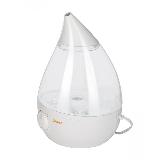 Crane Drop Ultrasonic Cool Mist Humidifier – Clear and White