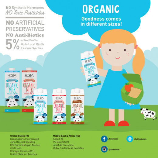 Koita Organic Low Fat Milk 200 ml X24