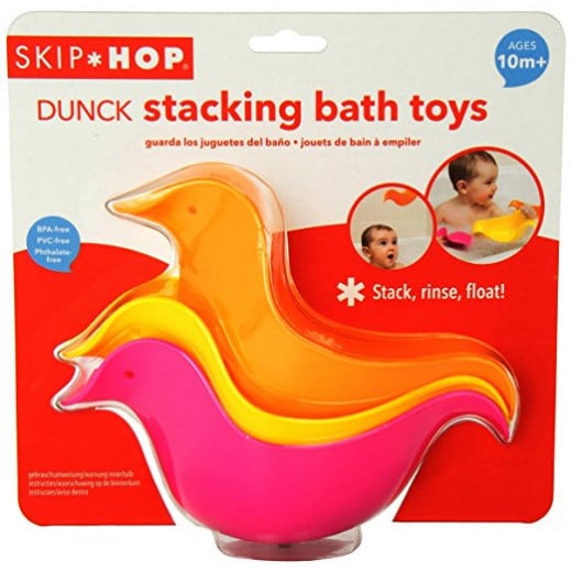 Skip Hop Dunck Stacking Bath Toys, Pink