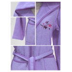 Nova embroidered Bath Robe Plain/Butterfly- Lilac - 13-15 years