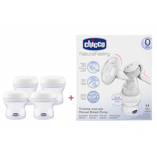 Chicco Manual breast pump & Milk Containers Offer