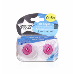 Tommee Tippee Soother Air Style, 0-6 months, Pink