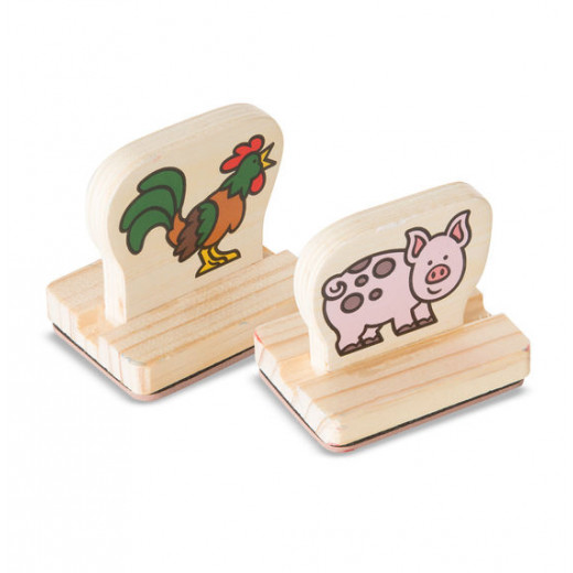 مجموعة طوابع خشبية من ميليسا اند دو - حيوانات المزرعة