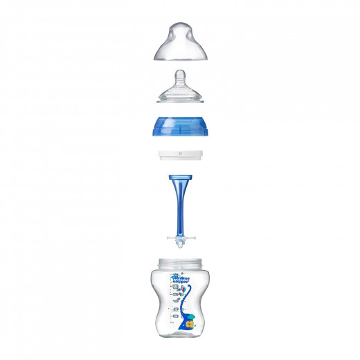 Tommee Tippee Advanced Anti Colic Decorated Bottle with Heat Sensing Tube, 260 ml, Boy
