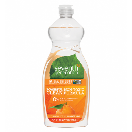 Seventh Generation Natural Clementine & Lemongrass Dish Liquid 739ml