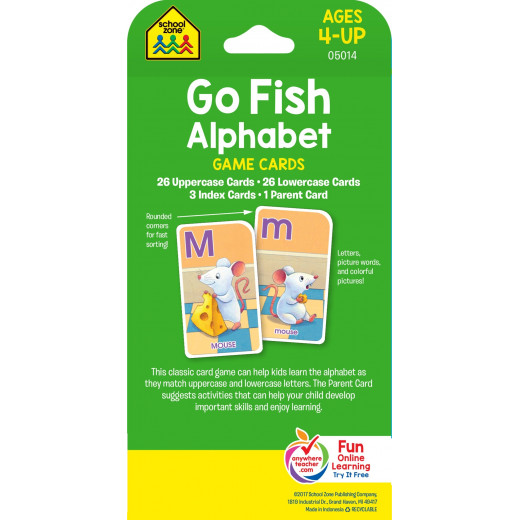 School Zone - Go Fish Alphabet Game Cards