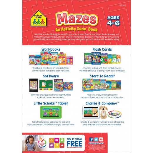 School Zone - Mazes 96 page super deluxe ages 4-6