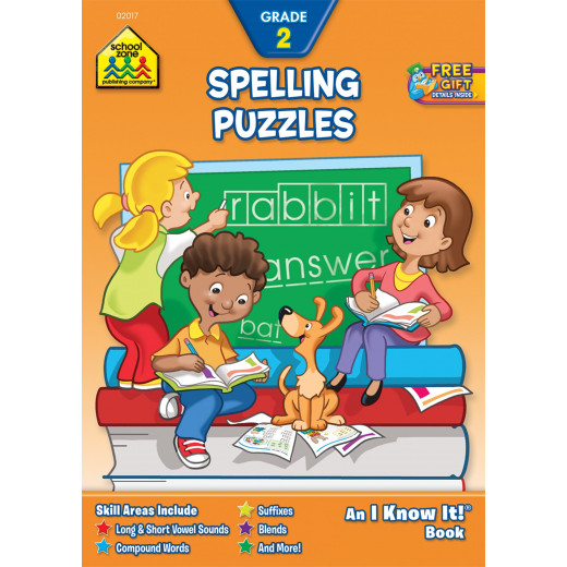 School Zone - Spelling Puzzles Workbook Grade 2