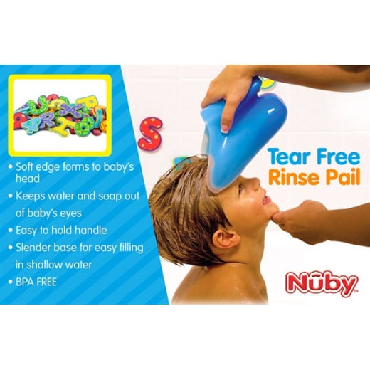 Nuby Tear-Free Rinse Pail, Blue