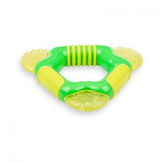Nuby Textured Triangle Coolbite teether with Ice-Gel 4+, Different Colors - Yellow