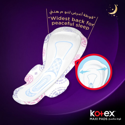 Kotex Maxi Night Time With Wings Pads, 16 Pads