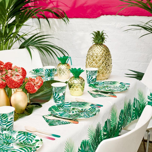 Talking Tables - Palm Tree Paper 8 Cups Tropical Hawaiian Party Theme X8 Cups