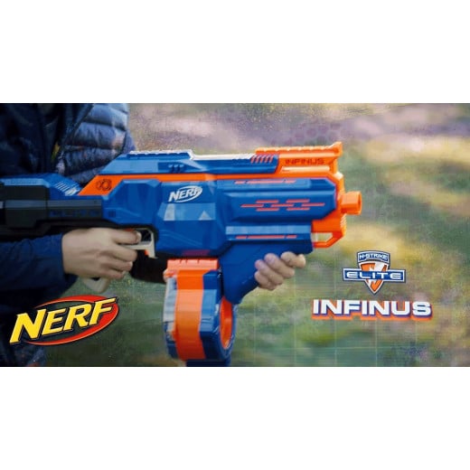 Nerf N-Strike Infinus Elite Toy Motorized Blaster with Speed-Load Technology, 30-Dart Drum