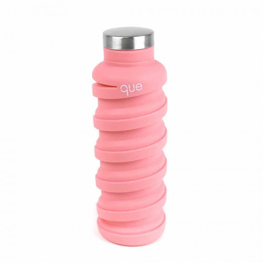 Que Collapsible Water Bottle, Coral Pink, 590 ml