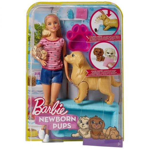 Barbie® Newborn Pups Doll & Pets