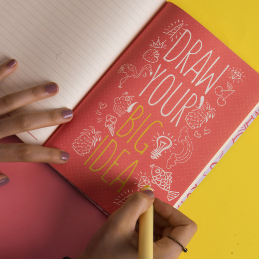 دفتر ملاحظات بتصميم الورد الزهريمقاس A6 تشكيلة الصيف من مفكرة