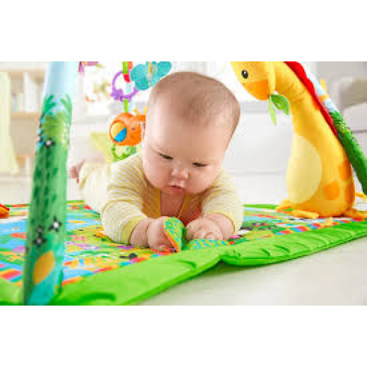 Fisher-Price Rainforest Gym, Baby Playmat with Music and Lights, Suitable from Birth