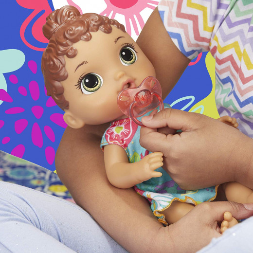 Baby Alive Baby Lil Sounds: Interactive Brown Hair Baby Doll for Girls