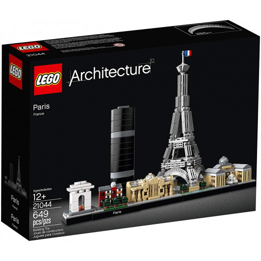 LEGO Architecture Paris Model Building Set with Eiffel Tower and The Louvre, Skyline Collection