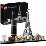 LEGO Architecture Paris Model Building Set with Eiffel Tower and The Louvre, Skyline Collection