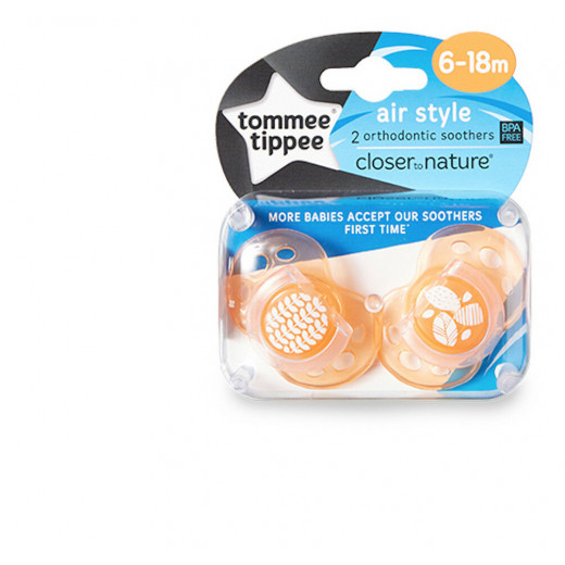 Tommee Tippee Soother Air Style, 6-18 months, Assortment