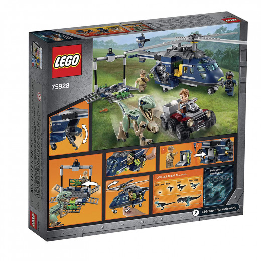 LEGO Jurassic World Blue’s Helicopter Pursuit Building Kit (397 Pieces)
