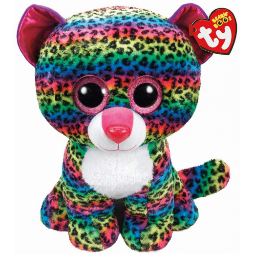 Ty Dotty Leopard Glitter Eyes Glub Sash, Beanie Boo's, Plush, Multicoloured, 72 cm