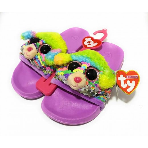 TY Rainbow Poodle - Sequin Pool Slides Small (11-13)
