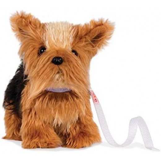 Our Generation - Yorkshire Posable Dog- Toys, Accessories, and Pets for 18 inch Dolls- for Age 3 and Up