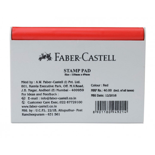 Faber Castell Stamp Pad Medium, Red