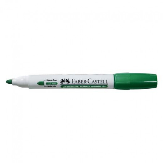 فابر كاستل قلم ماركر للسبورة البيضاء مستدير ، أخضر