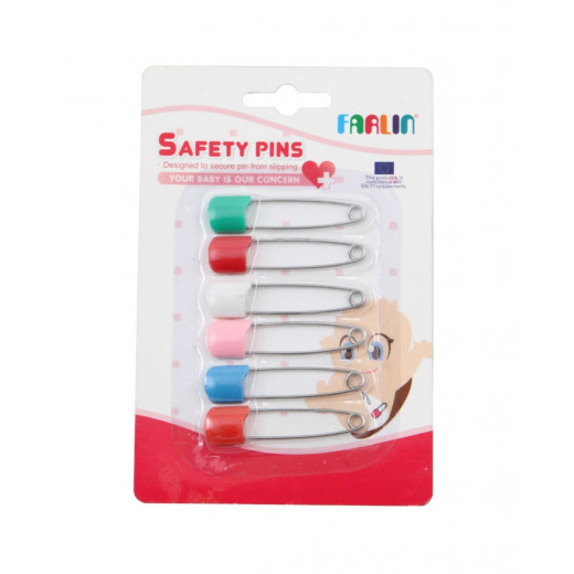Farlin Safety Pin 6 Pcs Card