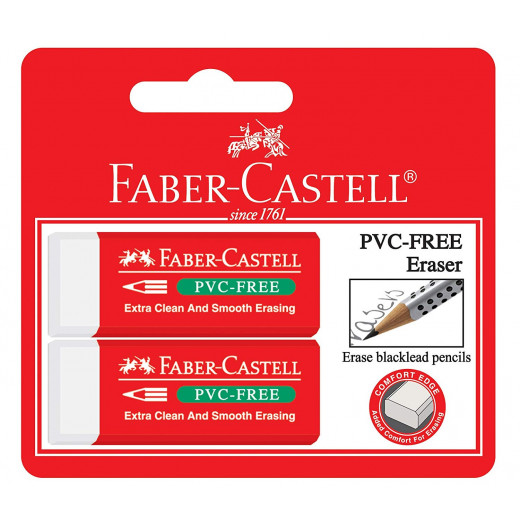 Faber- Castell  PVC Free Eraser White (2pc)