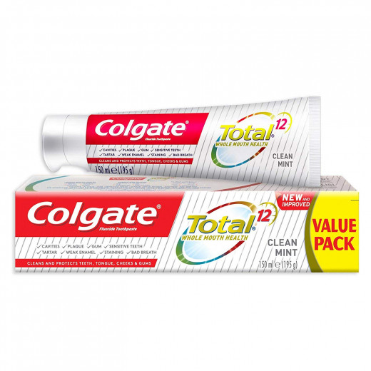 Colgate Total 12 Clean Mint Toothpaste, 150ml