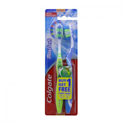 Colgate Max Fresh Full Head Adult Toothbrush, Soft- Twin Pack