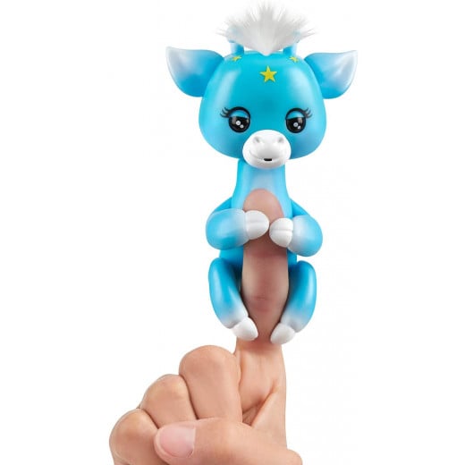 Fingerlings Baby Giraffe - Lil' G (Blue) - Friendly Interactive Toy
