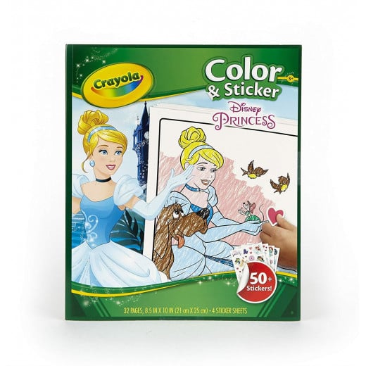 Crayola Disney Princess Color And Sticker Book 4*6