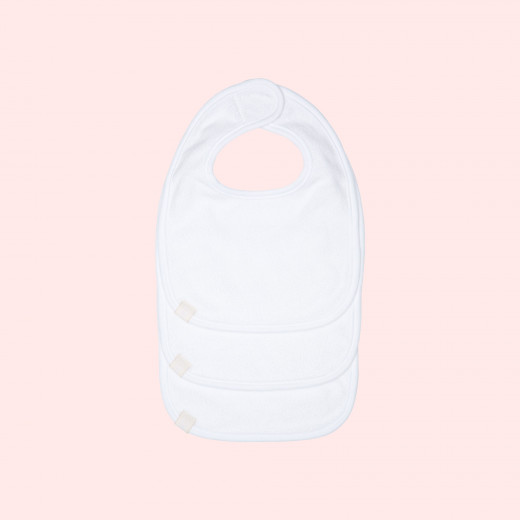 Lassig Newborn Bibs Plain- White