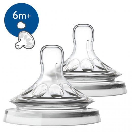 Philips Avent Natural Nipple for Thick Feed 2 pcs, +6m