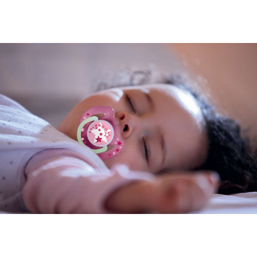 Philips Avent Pacifiers Night Time Pink, 6-18 m