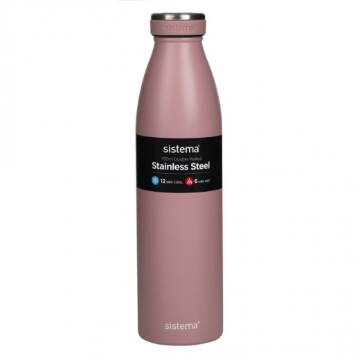 Sistema Stainless Steel Bottle 750 ml - Pink