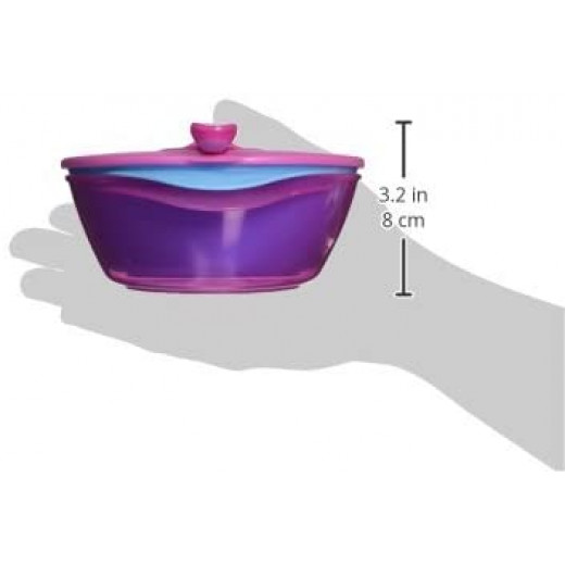 Tommee Tippee Easy Scoop Feeding Bowls With Lid and Spoon, Blue&Pink