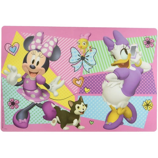 Zak Designs Kid's Placemat, Plastic, Minnie Mouse, 17.6" by 11.8"