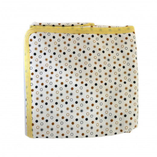 Baby Cotton Blanket, Yellow with Dots
