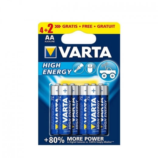 Varta High Energy AA Batteries, 1.5 Volt