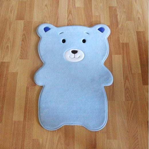 Kaison Cartoon Floor Mat, Blue Bear