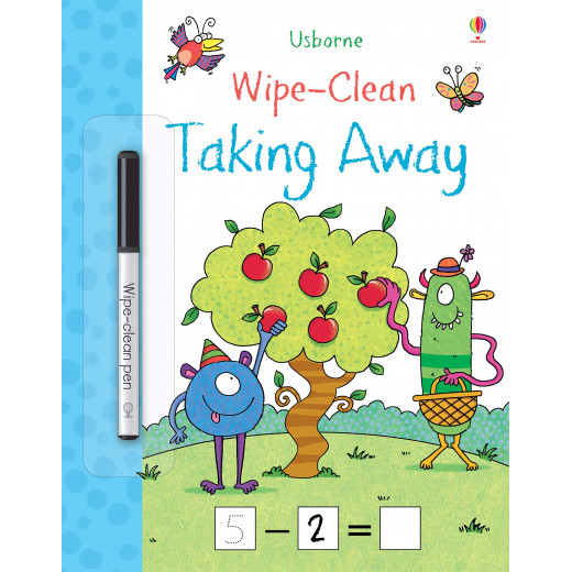 Usborne Wipe-Clean Taking Away (Wipe-Clean Books) Paperback